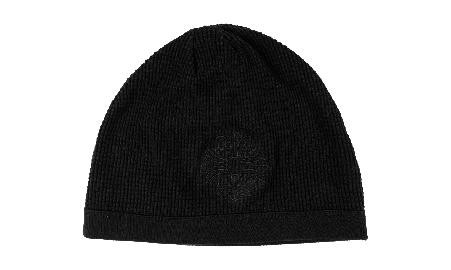Waffle Cross Beanie Hat "Black" CHRM0785