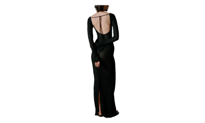 Sheer Knit Jersey Dress WMNS "Black" RHSS24DR02852372 BLK
