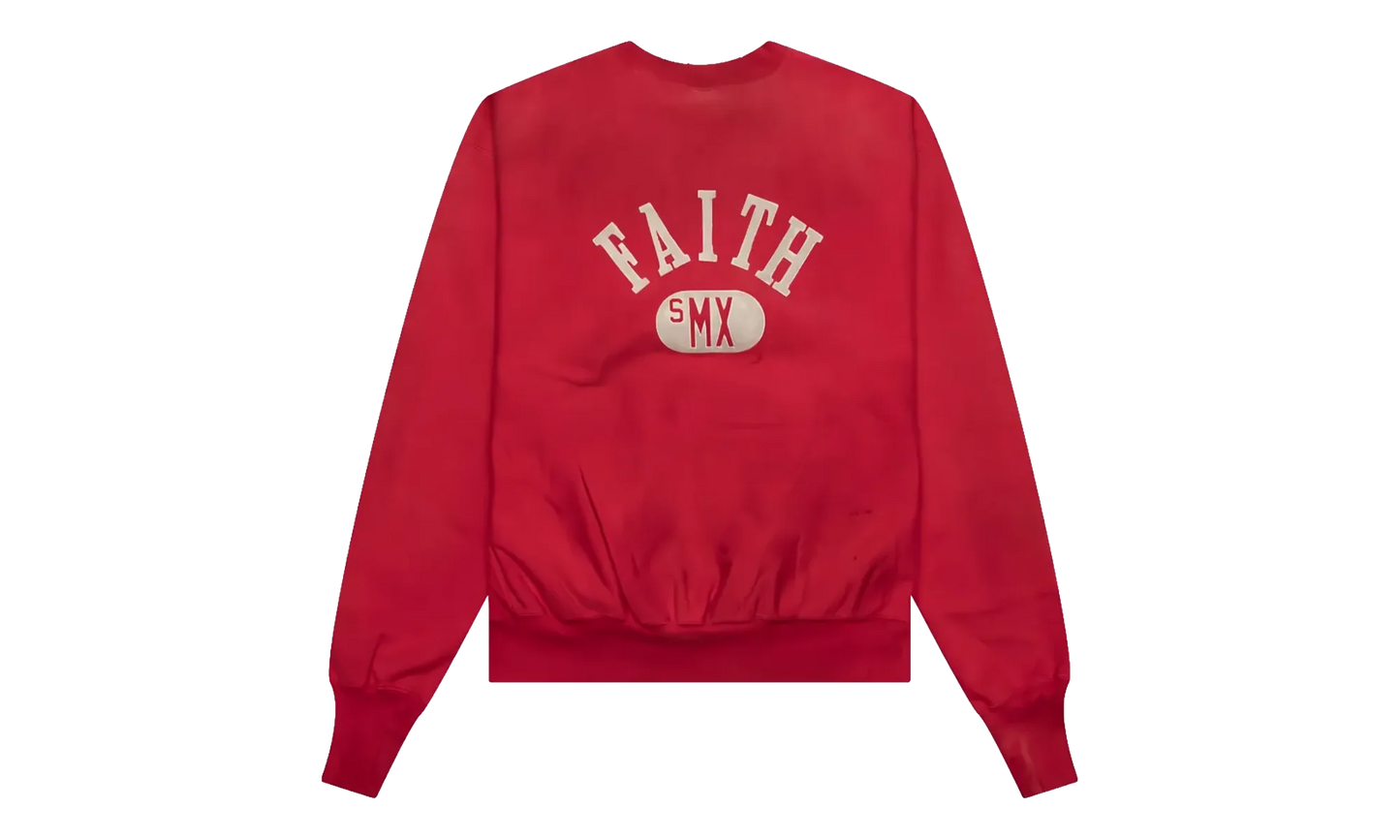 Faith Logo Crewneck Sweatshirt "Red / White" SM A22 0000 020