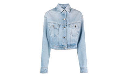 Toy Box Bleach Crop Jacket WMNS "Blue" OWYE041S23DEN0014000