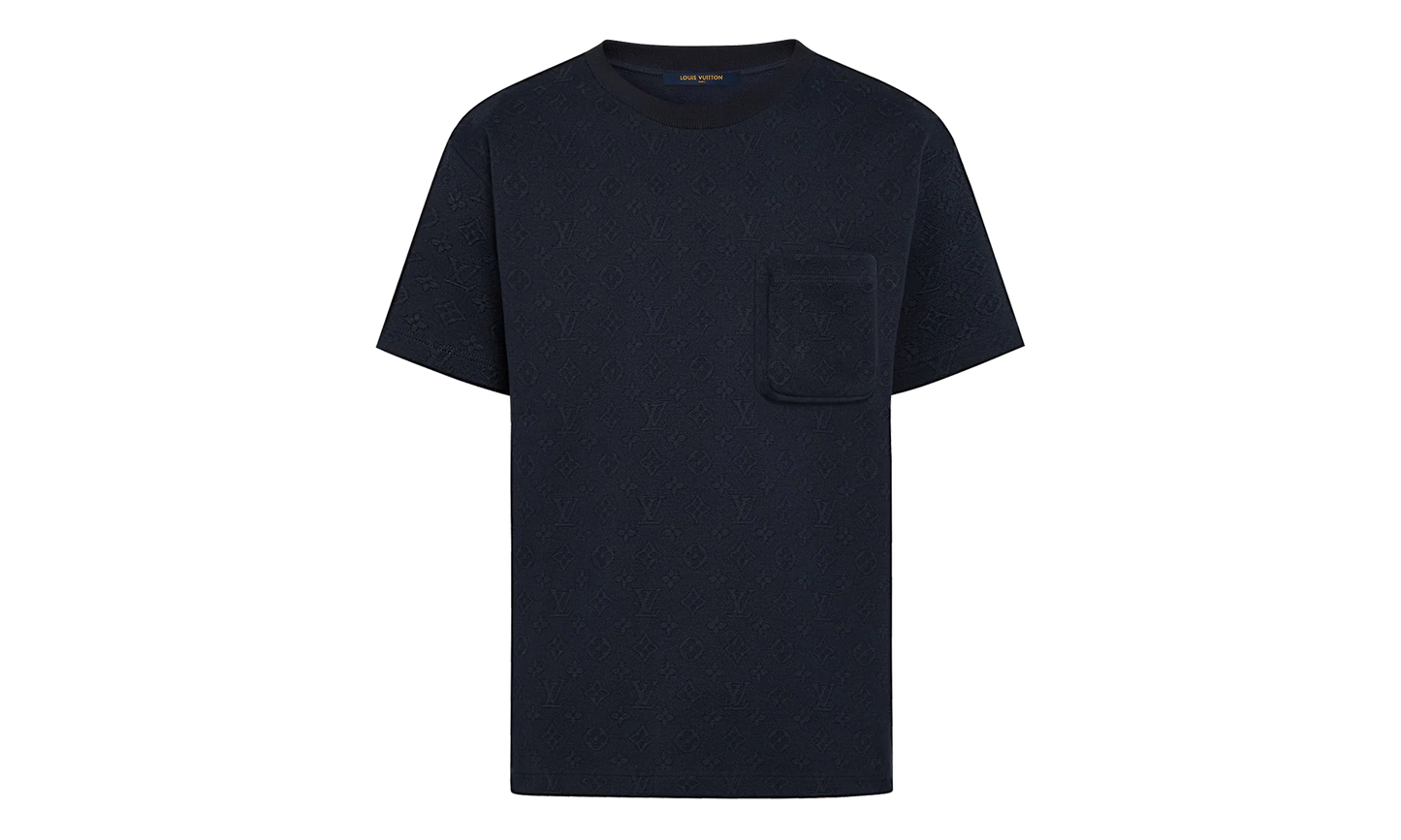 Signature 3D Pocket Monogram Short Sleeve Tee "Navy" 1A7XRT