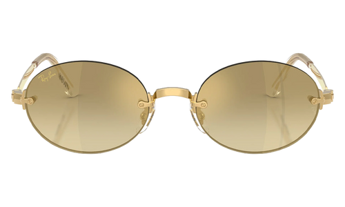 Ray-Ban Rimless "A$AP Rocky - Polished Arista Gold with Brown Mirror Gold Gradient Lens" RB3929 001 7I
