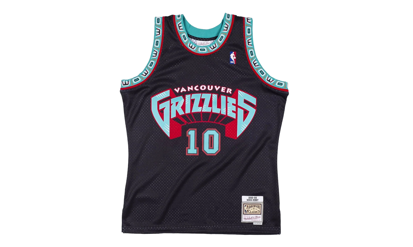 NBA Mike Bibby Reload Swingman Jersey "1998 Vancouver Grizzlies - Black" SMJYCP19289 VGRBLCK98MBI