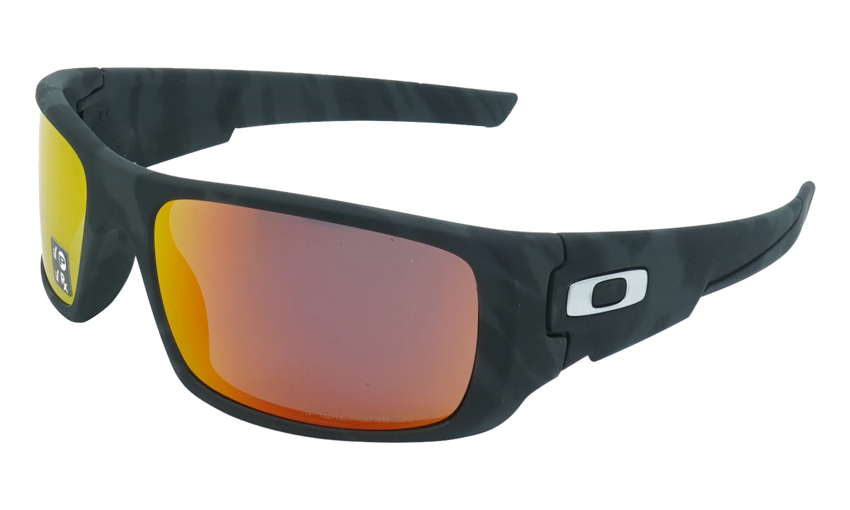 Crankshaft Polarized Sunglasses "Matte Black Camo / Ruby Iridium Polarized" OO9239 30