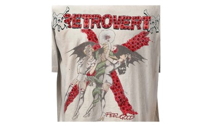 Red Nurse Rhinestone Tee "White" RET021