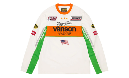 Vanson Leathers® L/S Top "SS26 - White" SU27021