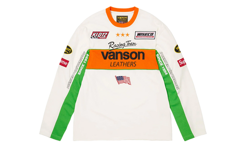 Vanson Leathers® L/S Top "SS26 - White" SU27021