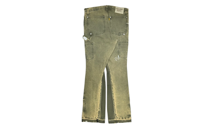 LA Flare Carpenter Pants Paint Splatter "Moss Multi" GDCLFMC