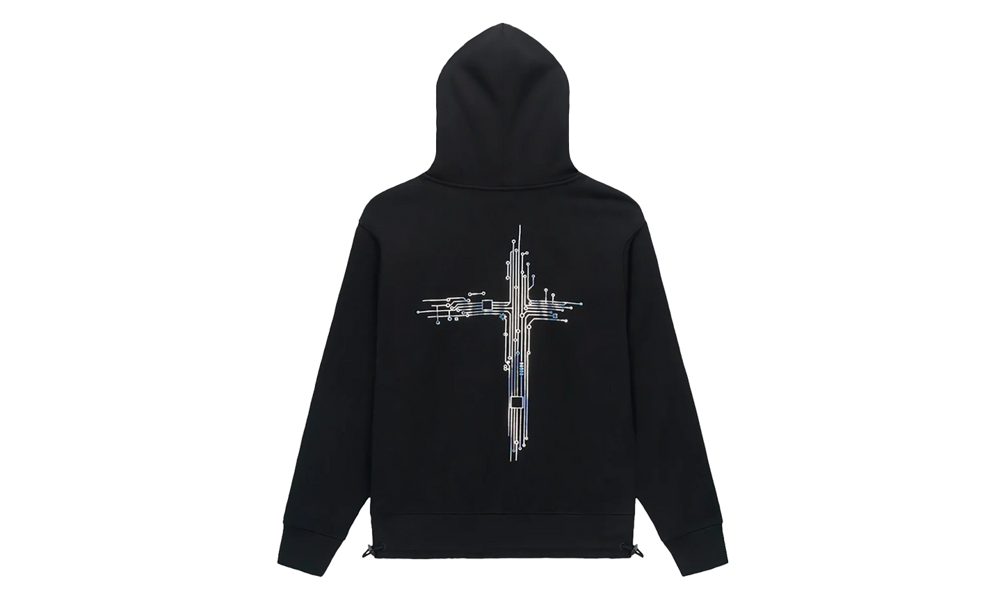Jordan Oversized Hoodie "Black Circuit Cross" MDGDK909 T1424BKCCS