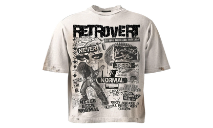 Rhinestone Never Been Normal T-Shirt "White" RET001