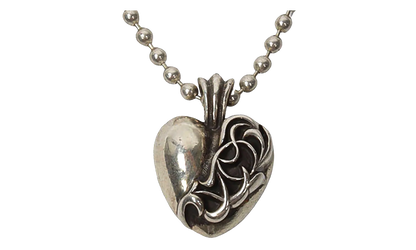 Las Vegas exclusive heart pendant with ball chain "Silver" CHRM1136