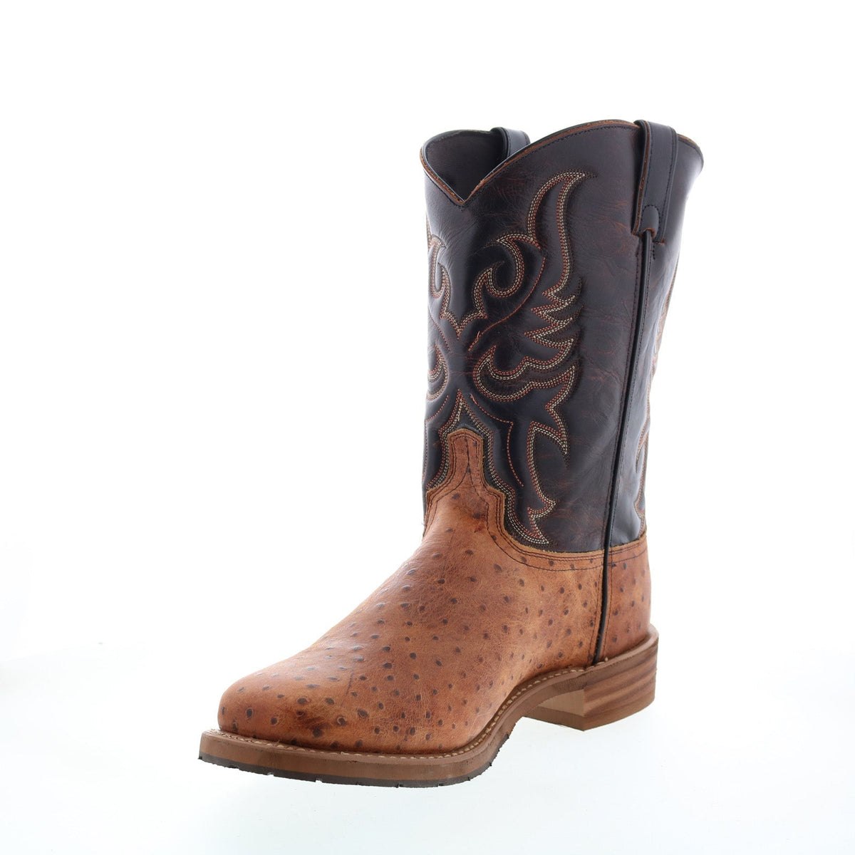 6750 Mens Brown Wide Leather Slip On Cowboy Western Boots