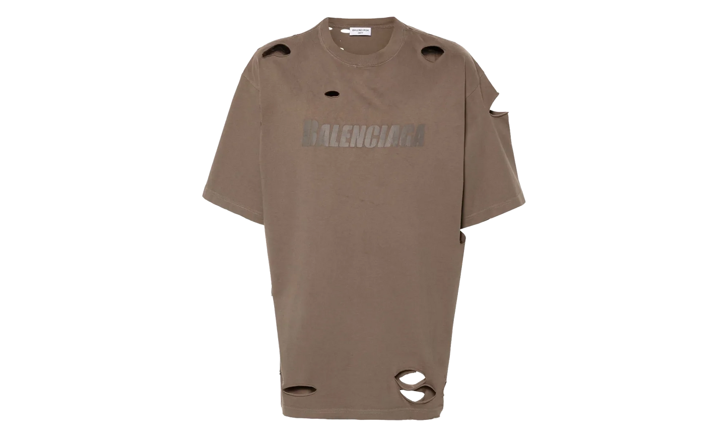 Distressed Graphic T-Shirt "Taupe" 651795 TKVB8 0718