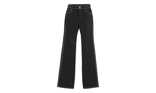 FLARE TROUSERS WITH STUDS "Black" RW TR0246 D074 P24 10