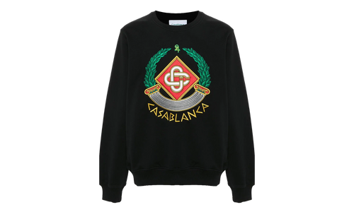 Casa Crest Embroidered Sweatshirt Black "Black" MF24 JTP 001 03 BLAC