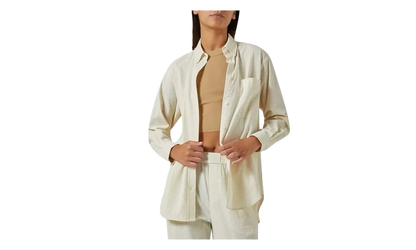 Ora Ii Seersucker Shirt "Beige" KITH42