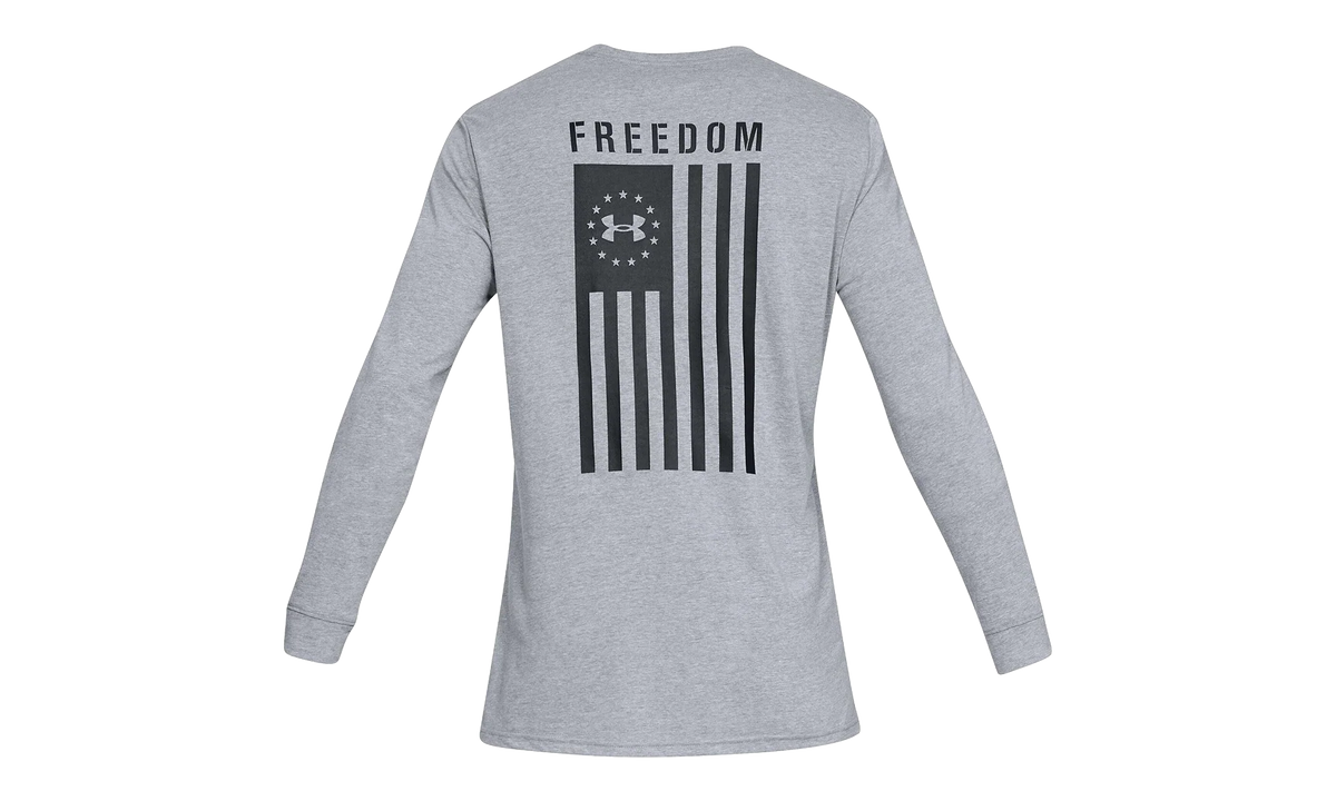 Freedom Flag Long Sleeve Tee "Steel Light Heather / Black" 1333369 035