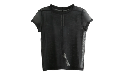 Cropped Level T-Shirt WMNS "Black" RP01F6235 JWR 09