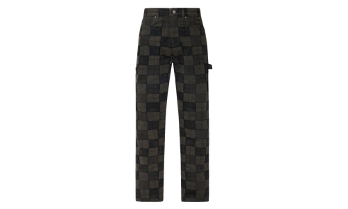 Checkered Carpenter Jeans "Brown" AMBMJE1096 210