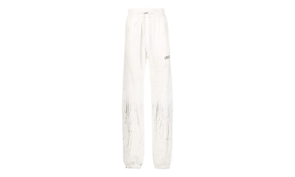 Cracked Dye Logo Sweatpants "White Black" PS23MJL026 100