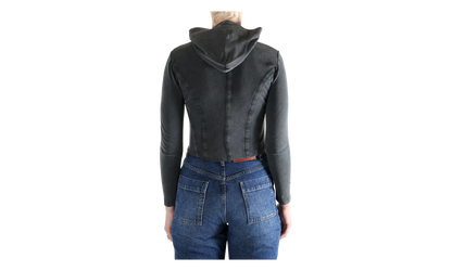Corseted Zip-Up Hoodie WMNS "Washed Black" 850441 TTVF6 1055
