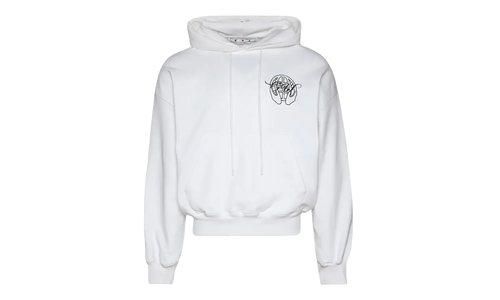 Hand Arrow Boxy Hoodie "White" OMBB110S23FLE0030110