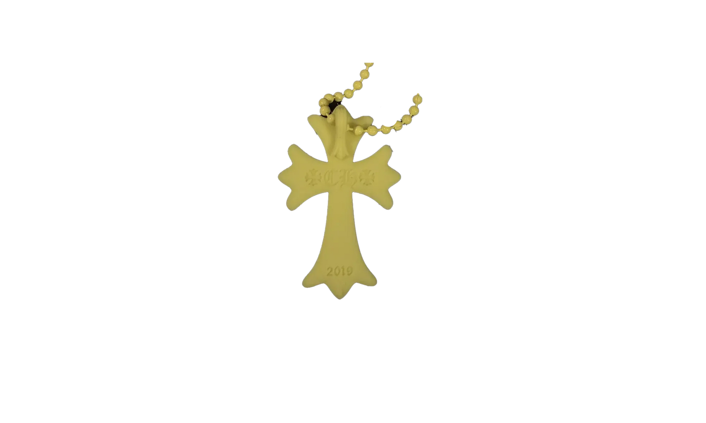 Silicone Cross Necklace "Neon Yellow" CHRM0675