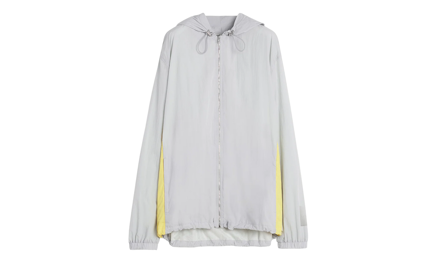 ZIPPED NYLON HOODIE WITH HOOD "Grey" RU HO0031 5783 P24 163