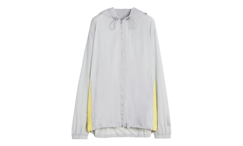 ZIPPED NYLON HOODIE WITH HOOD "Grey" RU HO0031 5783 P24 163
