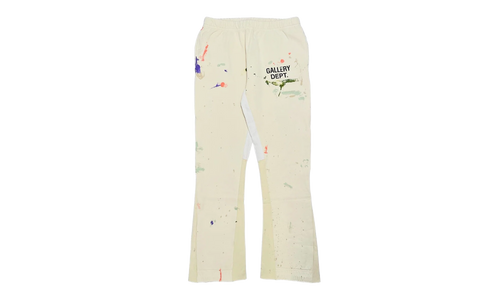 GD Logo Paint Splatter Flare Sweatpants "Cream Black Multi" GDGLFSC
