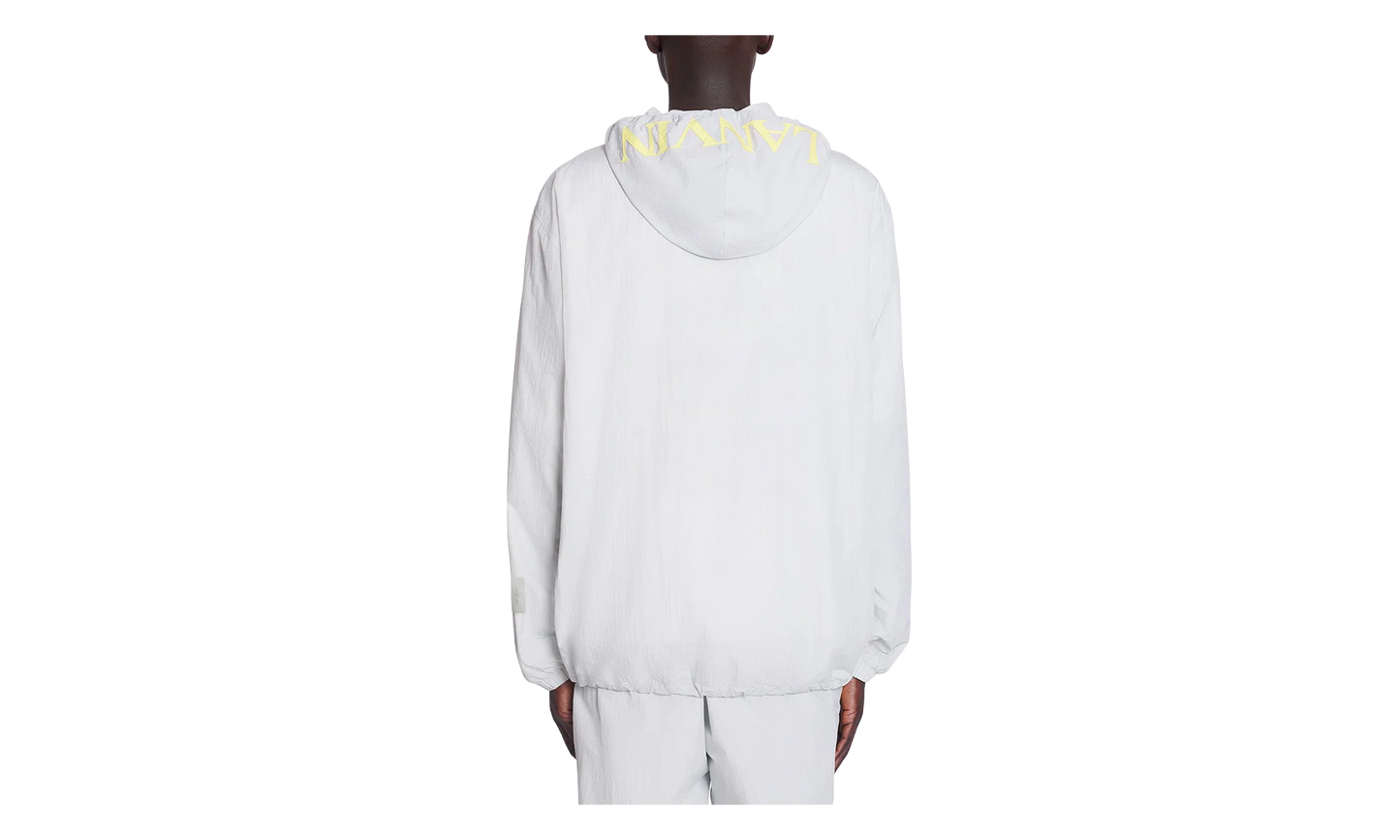 ZIPPED NYLON HOODIE WITH HOOD "Grey" RU HO0031 5783 P24 163