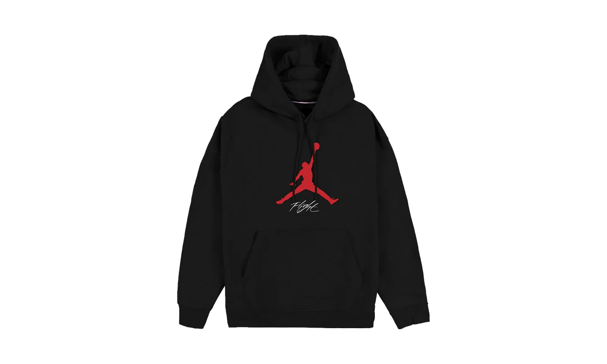 Jordan Essentials Fleece Hoodie "Black / Gym Red / Gym Red" FD7545 013