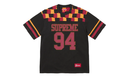 Patchwork Yoke Football Top "Black" SU27000