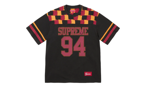 Patchwork Yoke Football Top "Black" SU27000