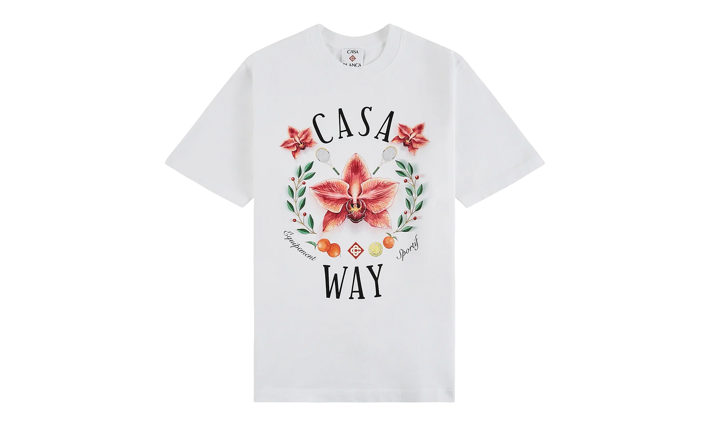 Casa Way Orchid Logo Short Sleeve T‑Shirt "White" M P26 JTS 001 15