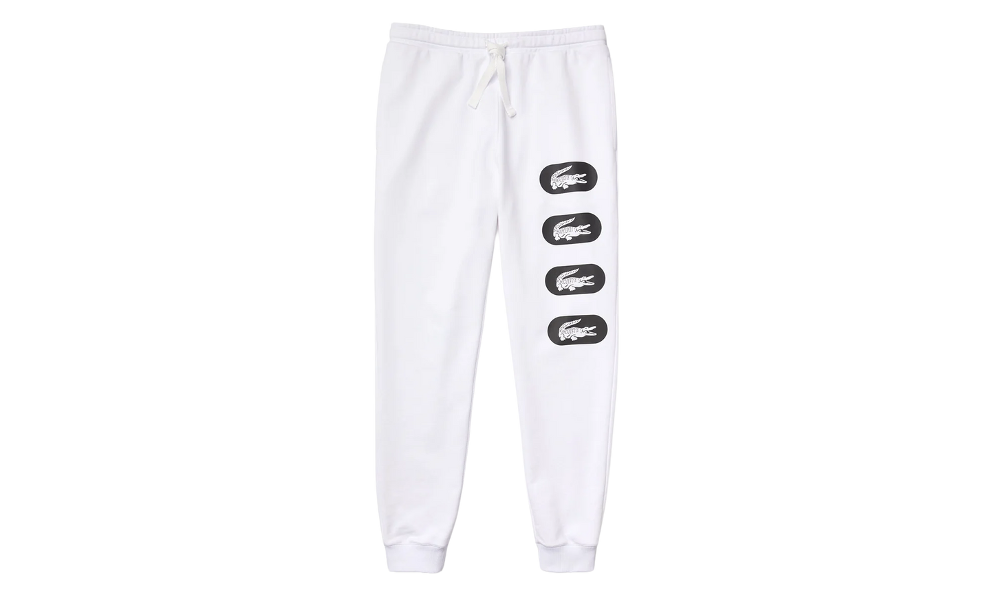 Crocodile Print Fleece Jogging Pants "White / Black" XH7063 51 001