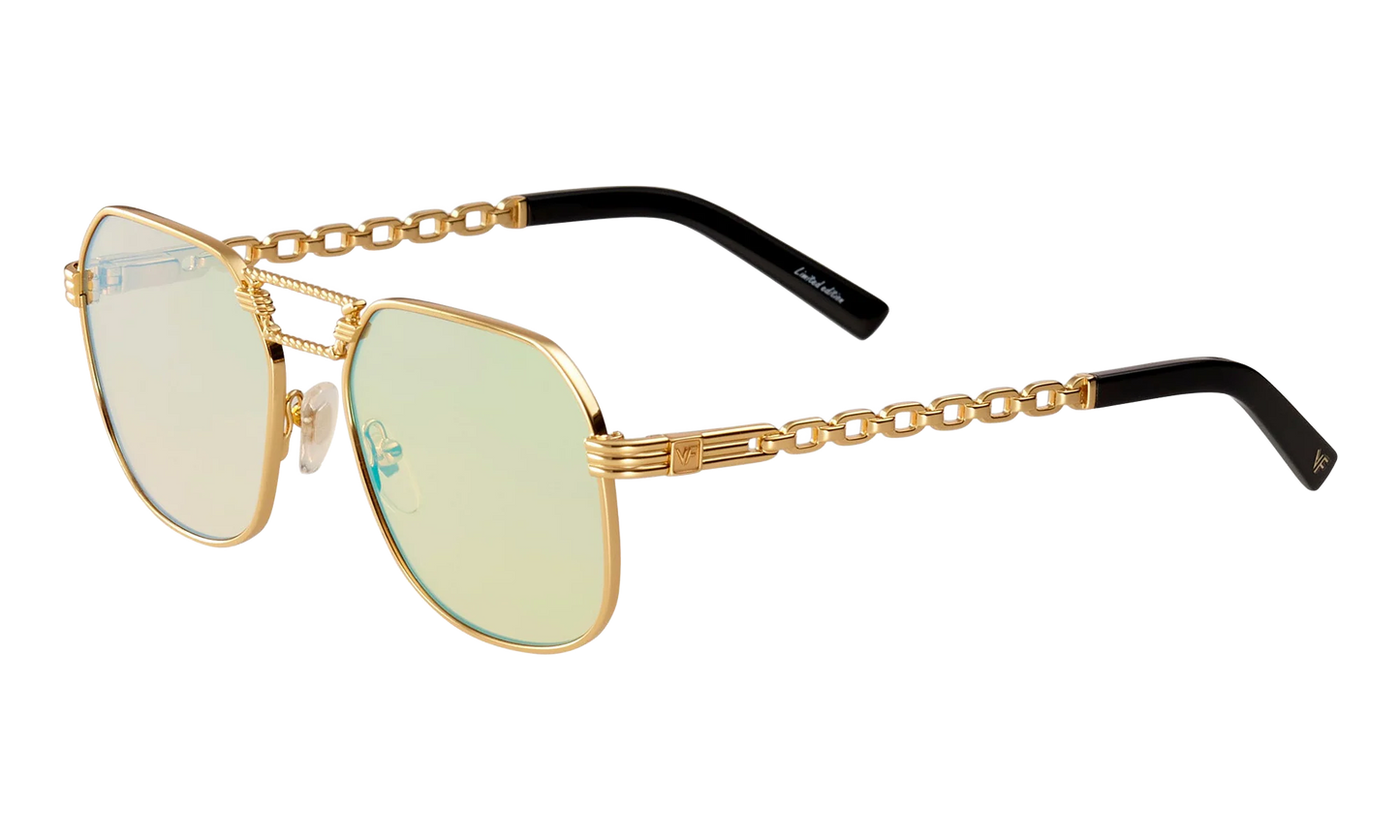 CEO Equestrian 24KT "Yellow Gold / Orange Pop Solid Flash Green" EQCE2 0005 20A2
