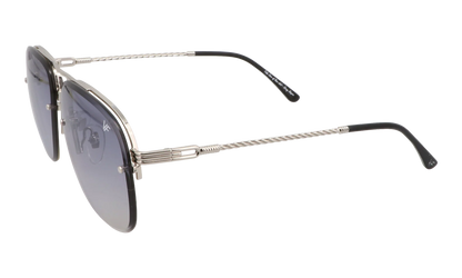 Snatch Bevel Rimless Drill Mount 18KT "White Gold / Pastel Gray Gradient Flash Silver" DMSN2 0006 48D1