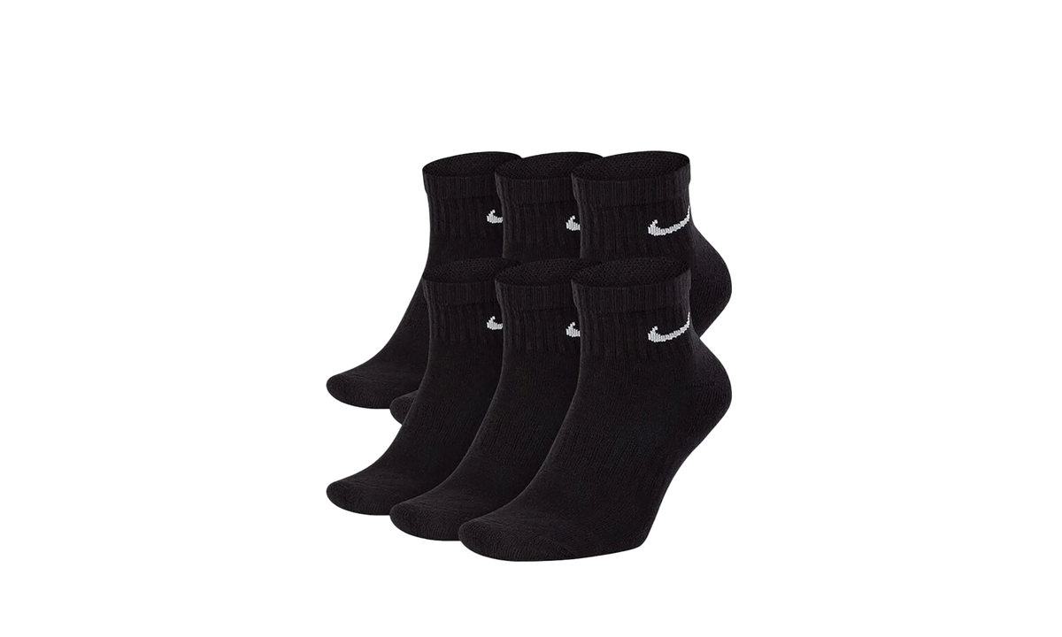 Everyday Cushioned Training Ankle Socks (6 Pairs) "Black / White" SX7669 010