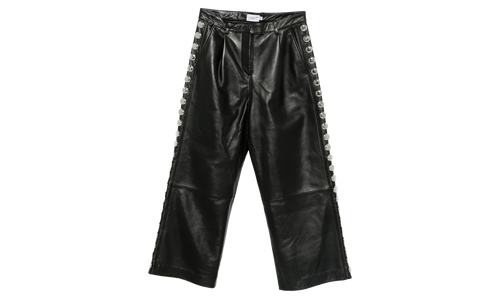 Studded Leather Trousers "Black" VAQ10P001