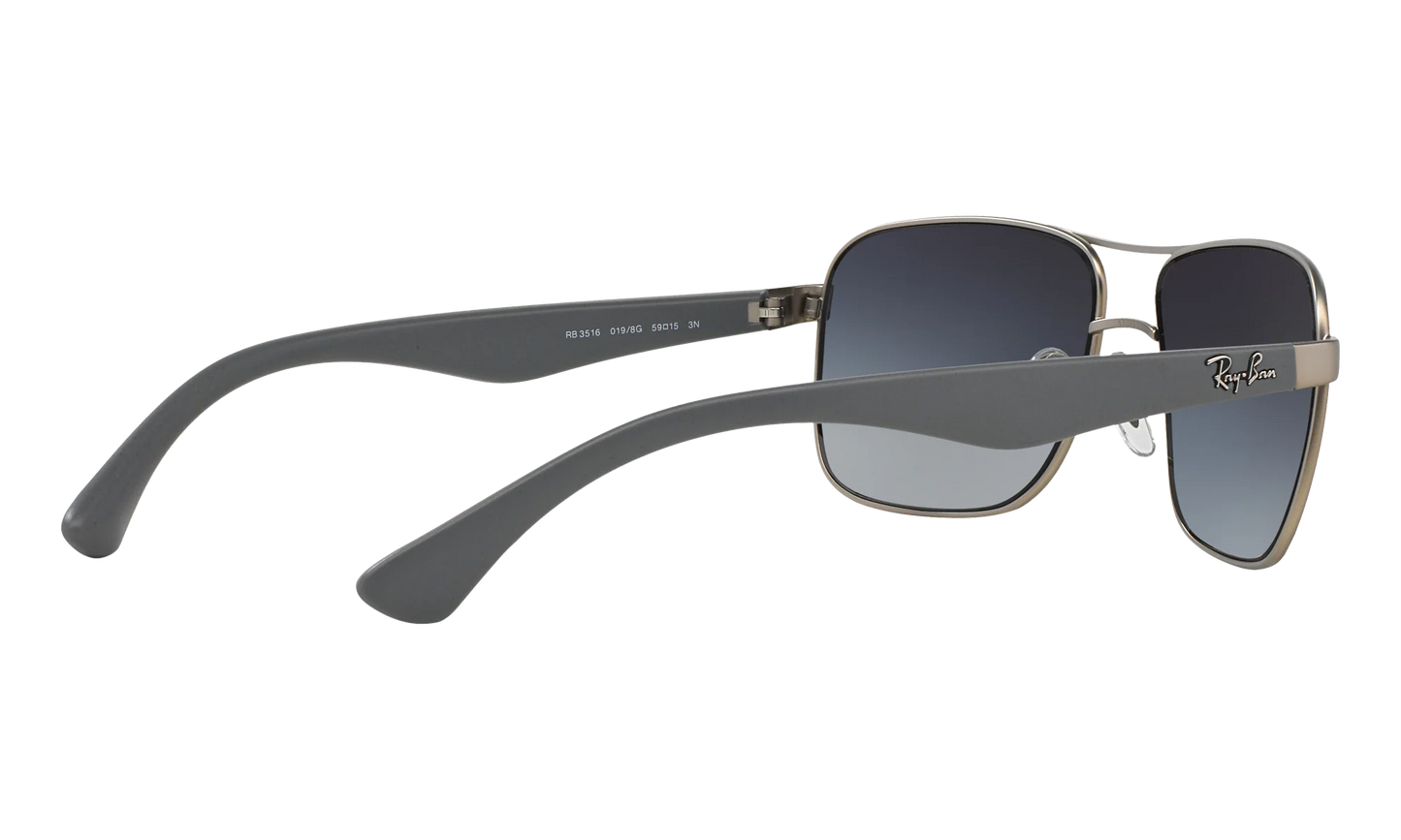 Square Sunglasses "MATTE SILVER" RB3516-019-8G_59