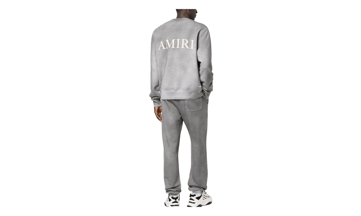 Aged Puff Logo Crewneck Sweatshirt "Grey" AW22MJL052 030