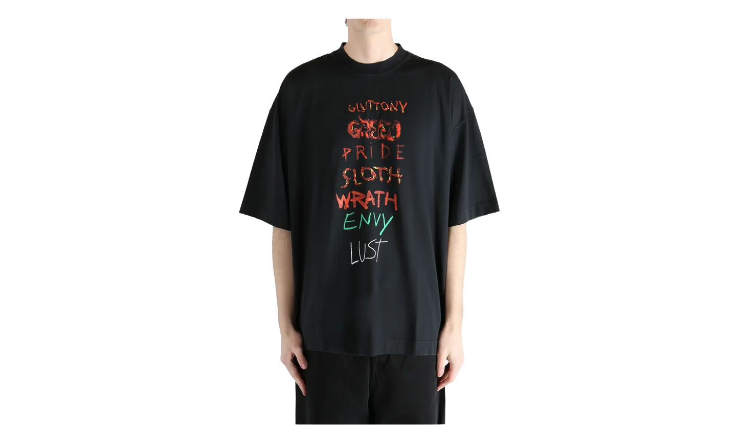 7 Sins T-Shirt "Black" ME76TR196BX BLAC