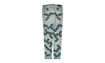Leather Star Patch Jeans "Chemist - Clay Indigo Green" SS22MDS022 408