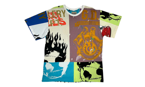 Retouche Reworked Short Sleeve Tee Shirt "Multicolor" GD116