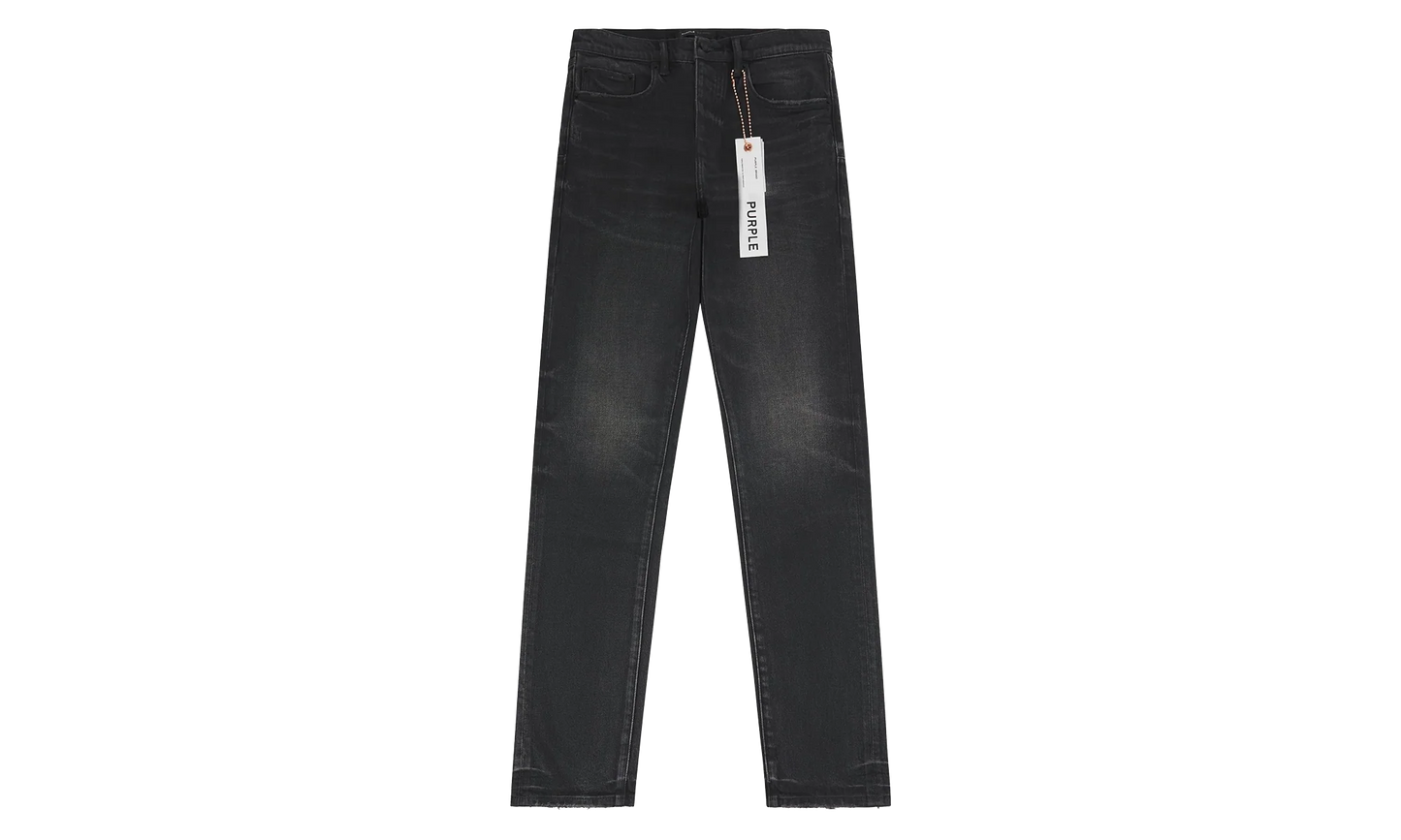 Double Dip Coated Straight Leg Denim "Black" P005 DDCV125