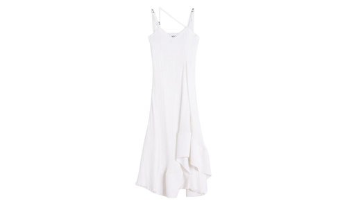 PLEATED STRAP LONG DRESS "White" RW DR0014 5904 P24 001