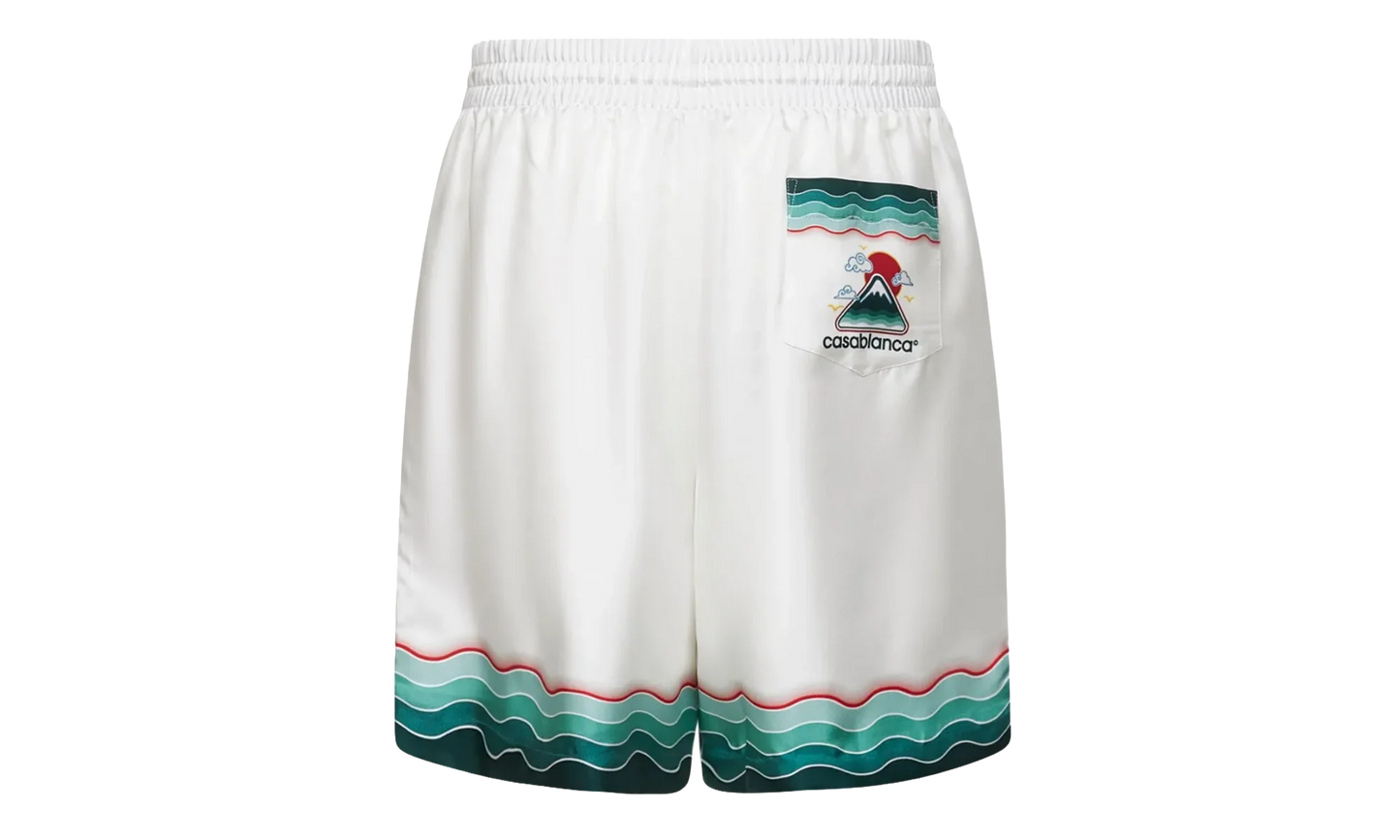Montagne Ondulee Silk Shorts "White" MPF25 TR 012 03