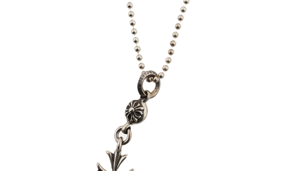Small Cross Ball Chain Necklace "Silver" CHRM0644