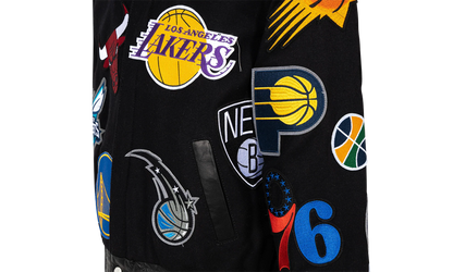 NBA Collage Wool Jacket "Black" NBA 101 BLK